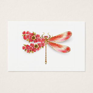 Flor libélula con sakura de joyas