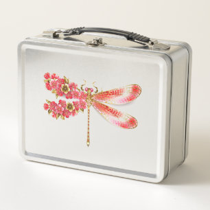 Flor libélula con sakura de joyas
