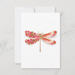 Flor libélula con sakura de joyas