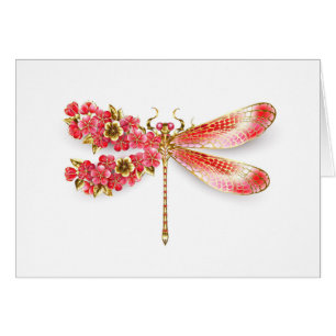 Flor libélula con sakura de joyas