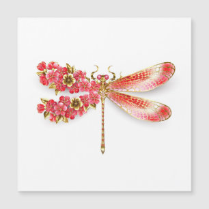 Flor libélula con sakura de joyas