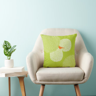 Flor Lime Moderna Nectarina Cuta Pájaro Almohada