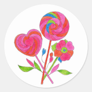 Flor Lollipop pegatina