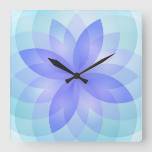 Flor Lotus abstracta del reloj de pared