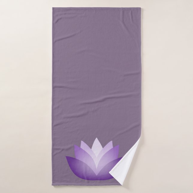 Flor Lotus de lavanda encantadora (Toalla de baño)