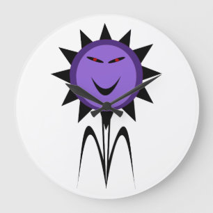 Flor malvada Gótico Kawaii reloj de pared de Hallo