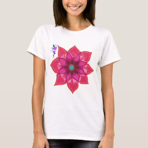 Flor Mandala Camiseta de Maternidad de hadas, blan