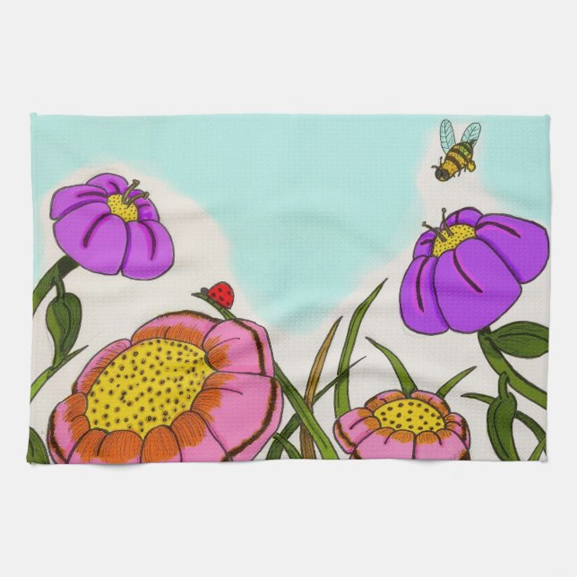 Flor Meadow Kitchen Toalla (Horizontal)