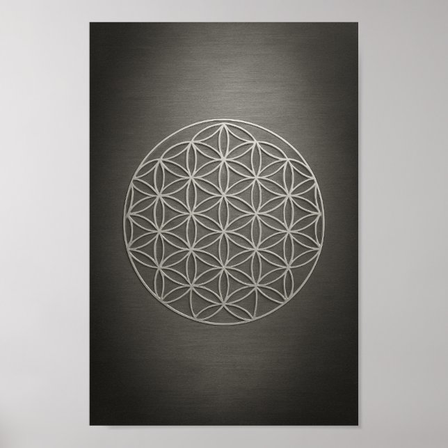 Flor metálica del arte de la vida (Frente)
