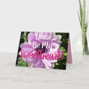Flor morada floral Sé mi tarjeta de novia