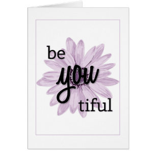 Flor morada Sé un hermoso saludo