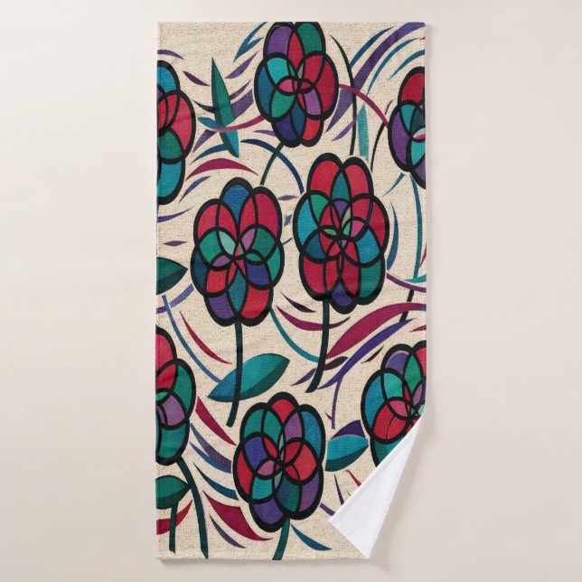 Flor Mosaico (Toalla de baño)