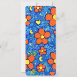 Flor naranja En Tarjeta Llanta De Agua