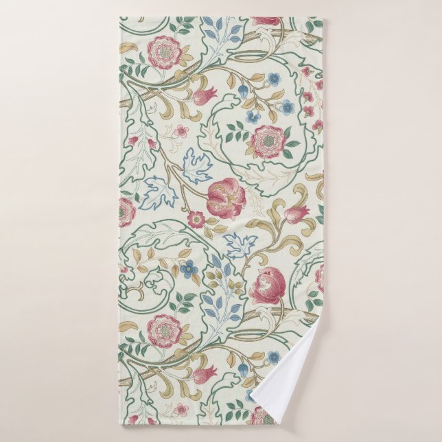 Flor, patrón floral, William Morris (Toalla de baño)