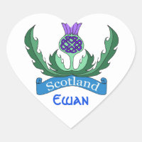 "Flor pegatina del corazón de Escocia"