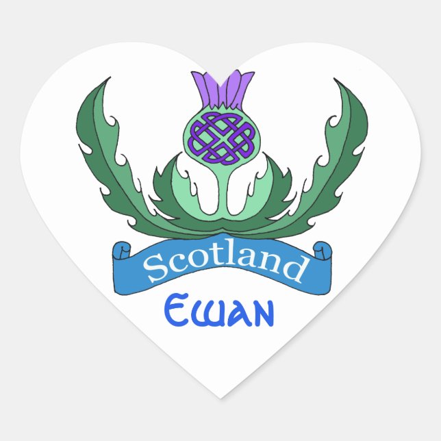 "Flor pegatina del corazón de Escocia" (Anverso)