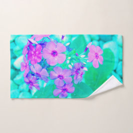 Flor Phlox de jardín rosado en Aquamarine