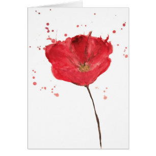 Flor pintada 2 de la amapola de la acuarela