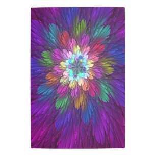 Flor psicodélica colorida Resumen Arte Fractal