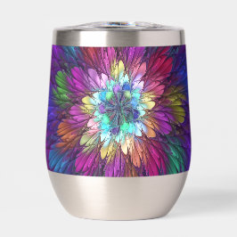 Flor psicodélica colorida Resumen Arte Fractal