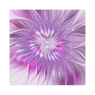 Flor Púrpura Rosa Pasión Resumen Arte Fractal