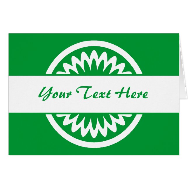 Flor redonda - Verde de hierba (Anverso (Horizontal))