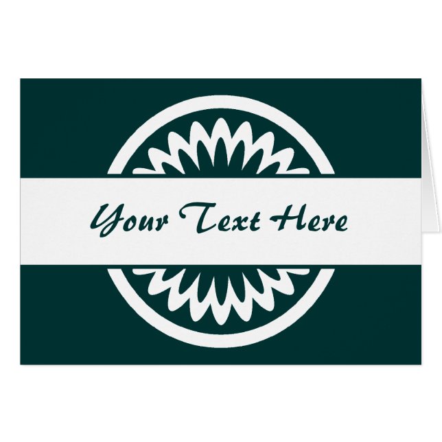 Flor redonda - Verde oscuro (Anverso (Horizontal))