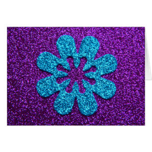 Flor retra de la púrpura y del purpurina azul