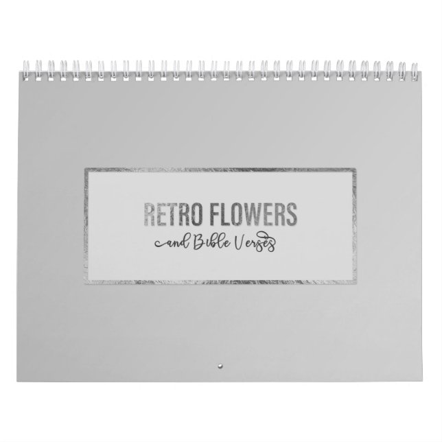 Flor retro y Biblia versus calendario de pared (Tapa)
