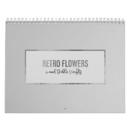 Flor retro y Biblia versus calendario de pared