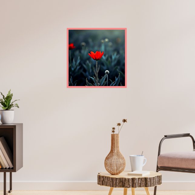 Flor Roja Arte de Noche Oscura Soledad (Salón 3)