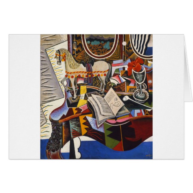 Flor roja de cuerda de caballo por Joan Miro (Anverso (Horizontal))