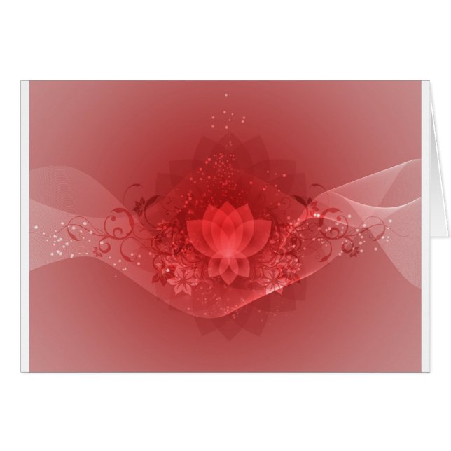 Flor roja de Lotus (Anverso (Horizontal))