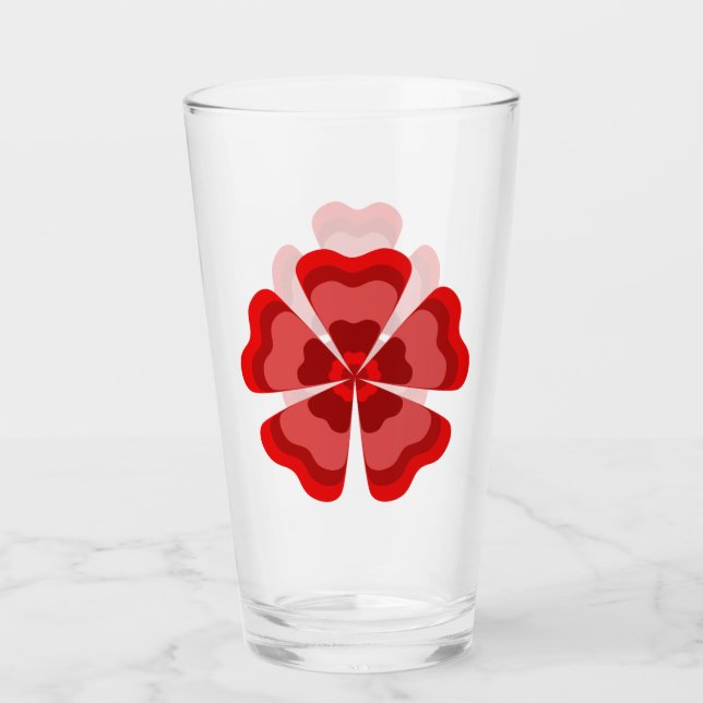 Flor Roja Retro Estilizada (Anverso)
