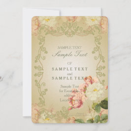 Flor romántica - Tarjeta de invitación