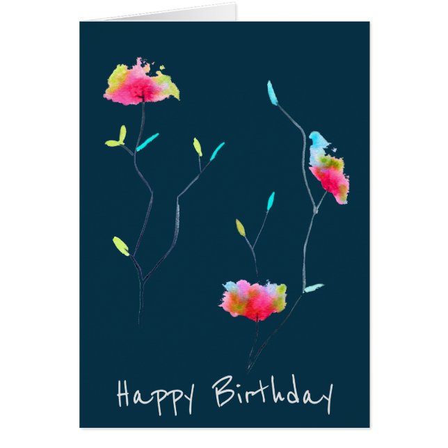 Flor rosa arte moderno de inspiración japonesa (Frente)