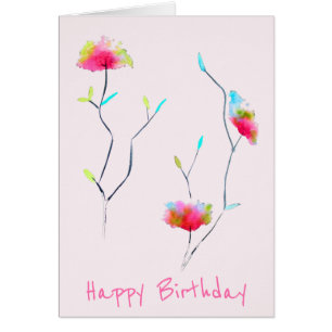 Flor rosa arte moderno de inspiración japonesa