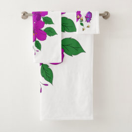 Flor rosa con mariposas y abejas