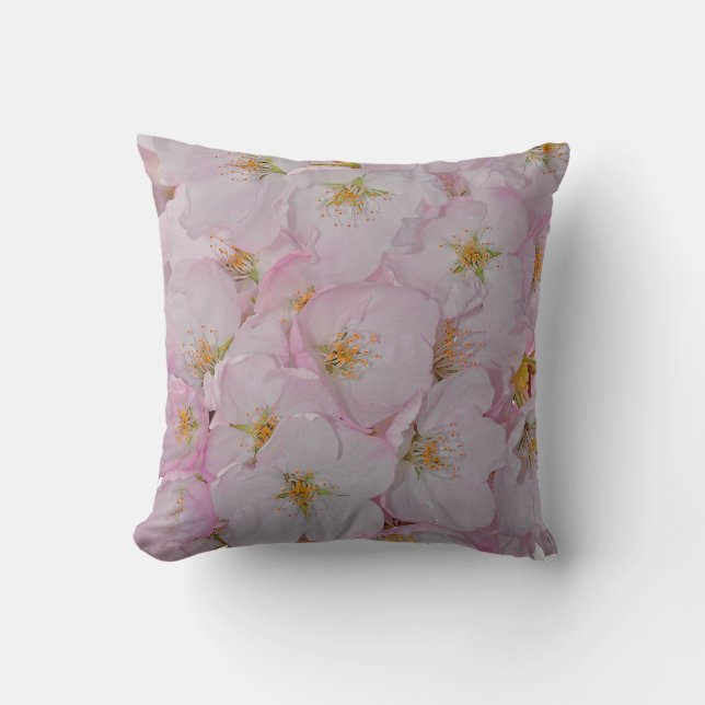 Flor rosa de cerezo arroja almohada (Anverso)