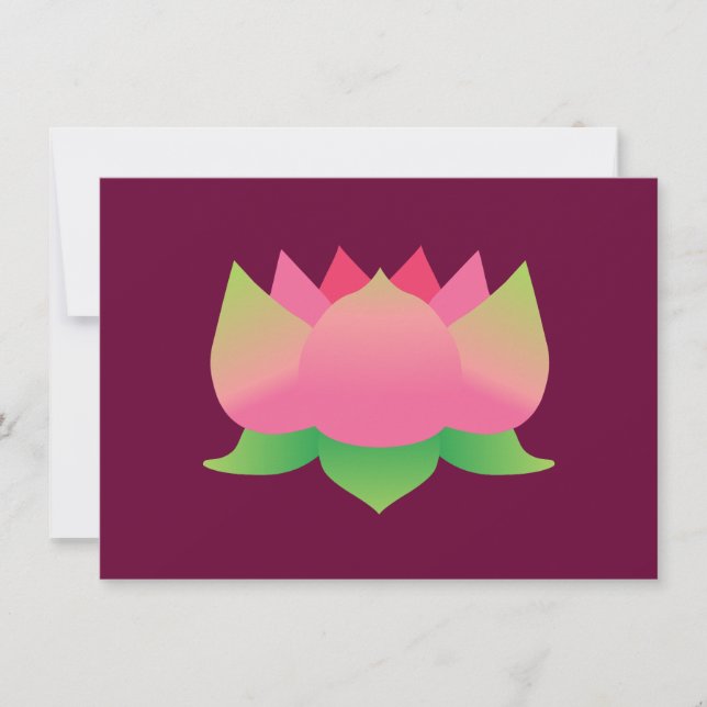 Flor rosa Lotus (Anverso)