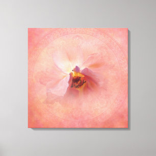 Flor rosa mágica de arte boho en acuarela