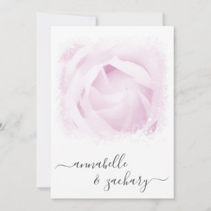 *~* Flor Rosa QR + RSVP - Invitación Boda AR8