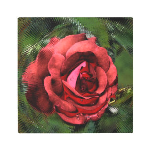 Flor rosa roja en arte abstracto de sangre 