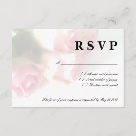 Flor rosa rosa rosa RSVP tarjetas bodas