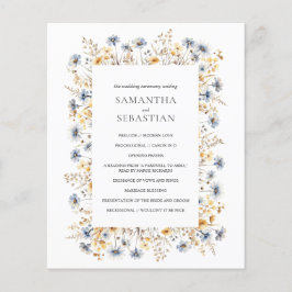 Flor salvaje Boho Spring | Programa de bodas botán