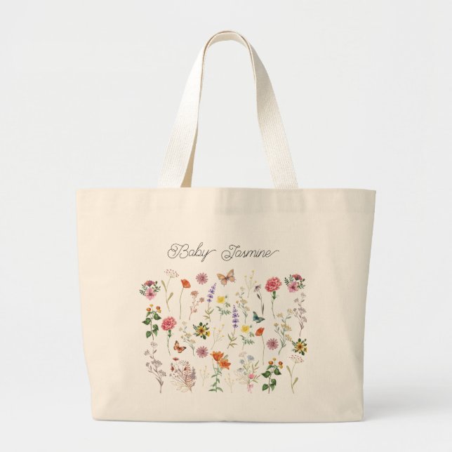 Flor salvaje de mamá: Bolsa de Tote para bebé (Frente)