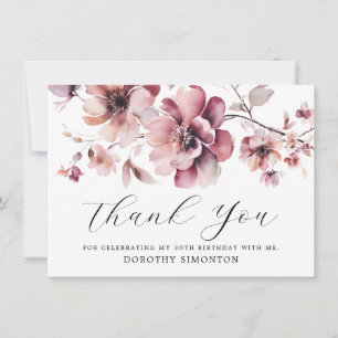 Flor salvaje rosa rustica 30 cumpleaños gracias