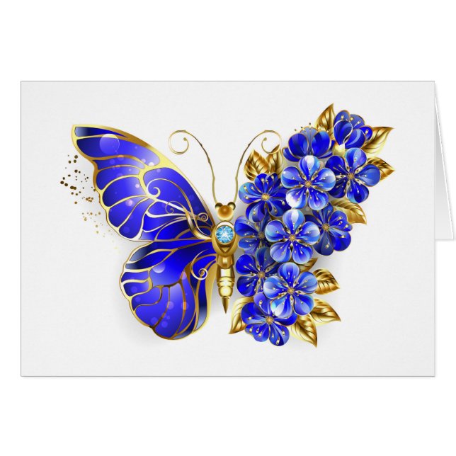 Flor Sapphire Mariposa (Anverso (Horizontal))