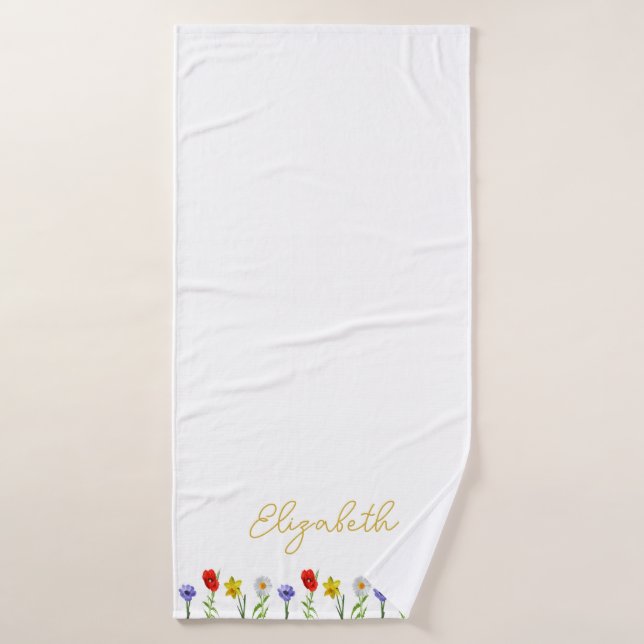 Flor silvestre (Toalla de baño)