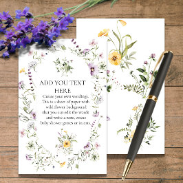 Flor silvestre botánica personalizado hoja de pape